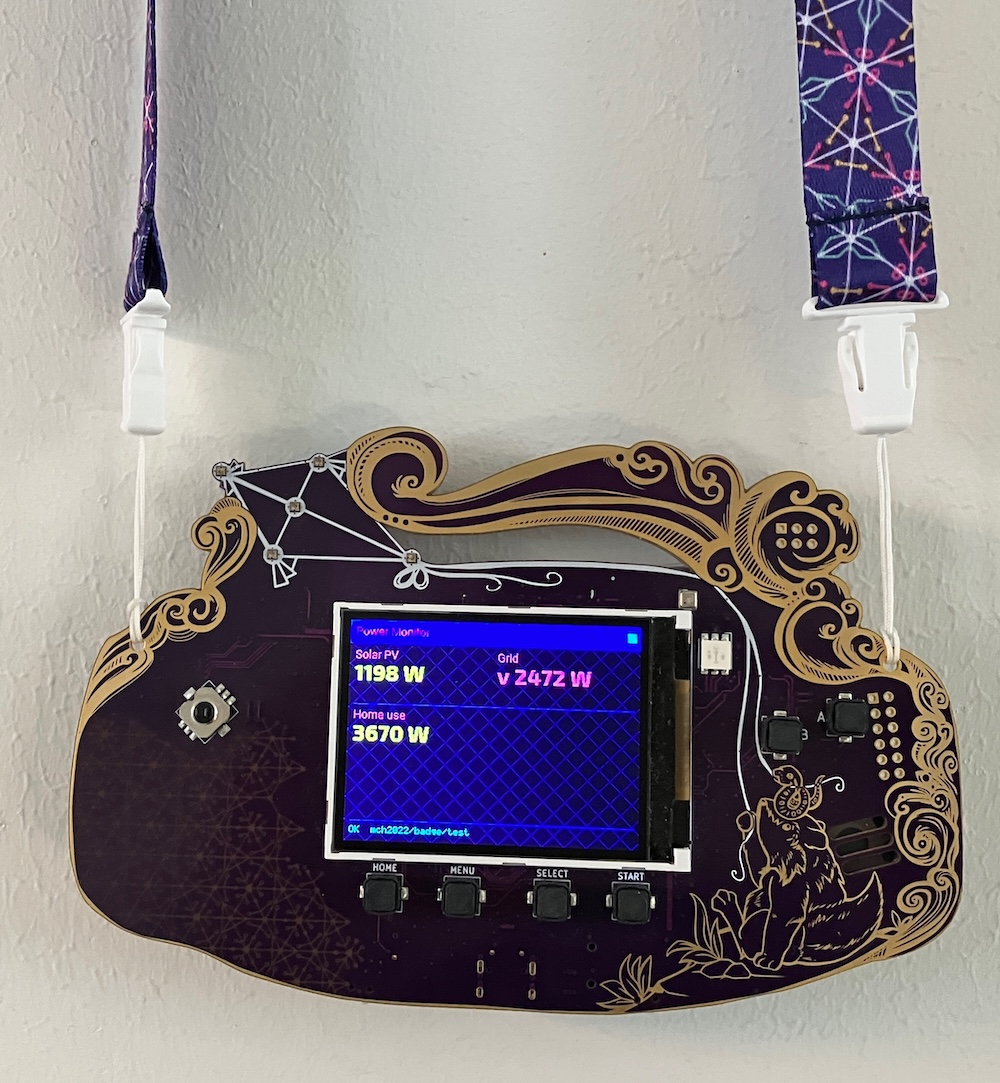 MCH2022 badge on the wall